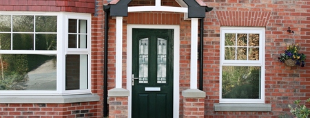 green composite entrance door