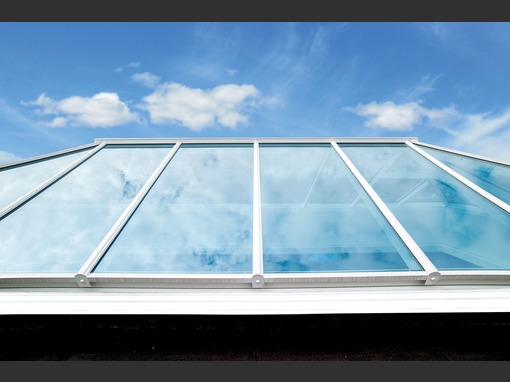 4000 x 1500mm White Bespoke Aluminium Roof Lantern