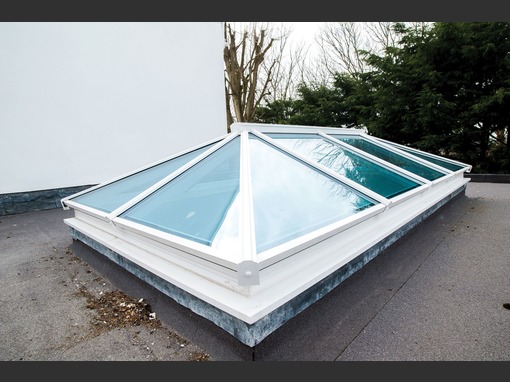 3500 x 2000mm White Bespoke Aluminium Roof Lantern