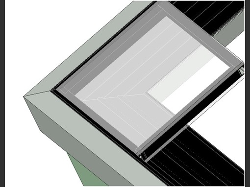 2000 x 1000mm Flat Rooflight with kerb
